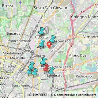 Mappa Via Angelo Zanardini, 20127 Milano MI, Italia (1.85545)