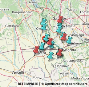 Mappa Via F. Baracca, 28062 Cameri NO, Italia (9.5725)