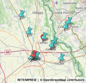 Mappa Via IV Novembre, 28062 Cameri NO, Italia (7.02467)