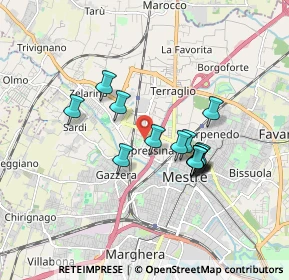 Mappa Via Gaspare Diziani, 30174 Mestre VE, Italia (1.40857)