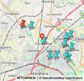 Mappa Via Gaspare Diziani, 30174 Mestre VE, Italia (2.12417)
