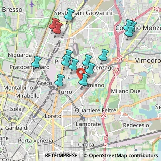 Mappa Via Democrito, 20127 Milano MI, Italia (1.87733)