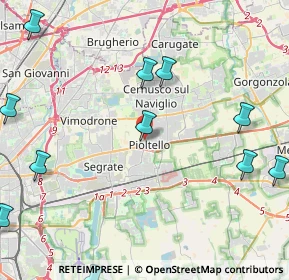 Mappa Viale S. Francesco, 20096 Pioltello MI, Italia (6.16333)