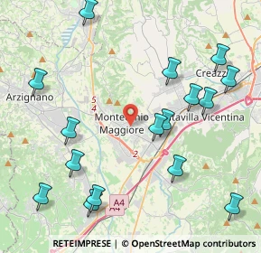 Mappa 36075 Montecchio Maggiore VI, Italia (4.94813)
