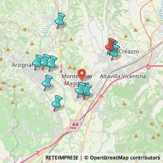 Mappa 36075 Montecchio Maggiore VI, Italia (3.88909)