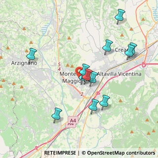Mappa 36075 Montecchio Maggiore VI, Italia (3.78083)