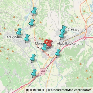 Mappa 36075 Montecchio Maggiore VI, Italia (3.77083)