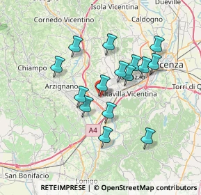 Mappa 36075 Montecchio Maggiore VI, Italia (6.06533)