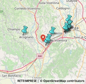 Mappa 36075 Montecchio Maggiore VI, Italia (7.33917)