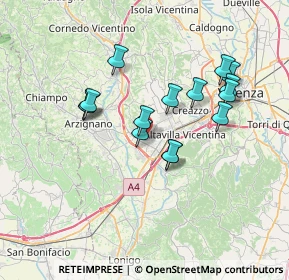 Mappa 36075 Montecchio Maggiore VI, Italia (6.244)