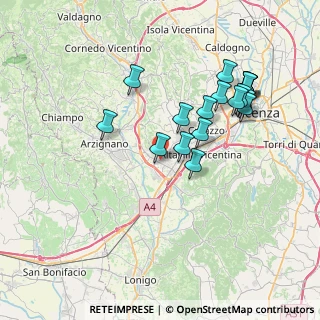 Mappa 36075 Montecchio Maggiore VI, Italia (7.28667)