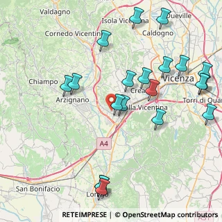 Mappa 36075 Montecchio Maggiore VI, Italia (9.7565)