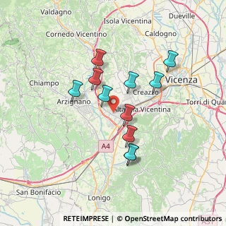 Mappa 36075 Montecchio Maggiore VI, Italia (5.95364)