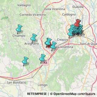 Mappa 36075 Montecchio Maggiore VI, Italia (8.7395)