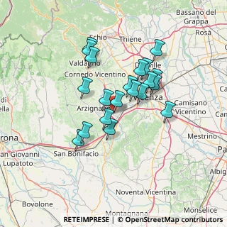 Mappa 36075 Montecchio Maggiore VI, Italia (11.3355)