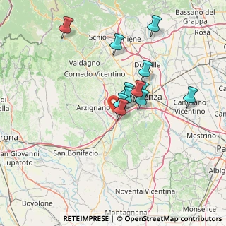 Mappa 36075 Montecchio Maggiore VI, Italia (11.60833)