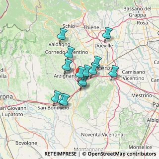 Mappa 36075 Montecchio Maggiore VI, Italia (9.60933)