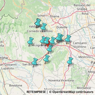 Mappa 36075 Montecchio Maggiore VI, Italia (10.81071)