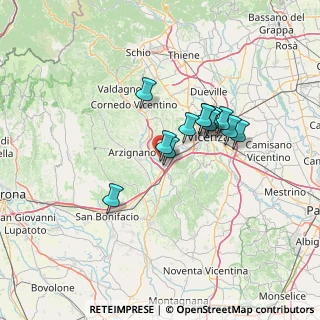 Mappa 36075 Montecchio Maggiore VI, Italia (10.08167)