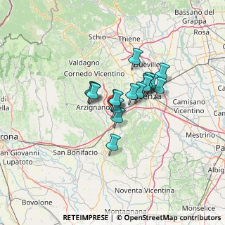 Mappa 36075 Montecchio Maggiore VI, Italia (8.45412)