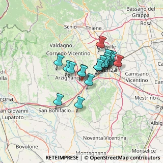 Mappa 36075 Montecchio Maggiore VI, Italia (9.4525)