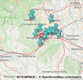Mappa 36075 Montecchio Maggiore VI, Italia (8.92083)
