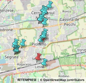 Mappa Via Bellini, 20096 Pioltello MI, Italia (1.8765)