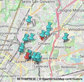 Mappa Via Privata Mondovì, 20132 Milano MI, Italia (1.8095)
