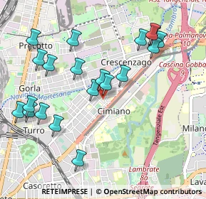 Mappa Via Privata Mondovì, 20132 Milano MI, Italia (1.0835)