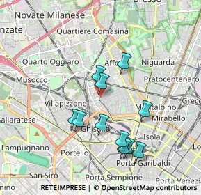 Mappa Via Baldinucci Filippo, 20158 Milano MI, Italia (1.69273)