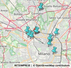 Mappa Via Baldinucci Filippo, 20158 Milano MI, Italia (3.07364)
