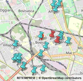 Mappa Via Baldinucci Filippo, 20158 Milano MI, Italia (1.2175)