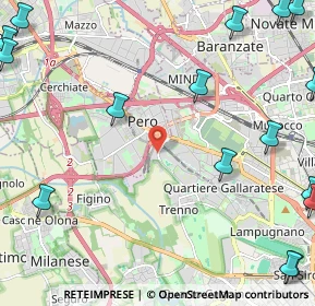 Mappa Via Francesco Cilea, 20016 Pero MI, Italia (3.7155)