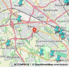 Mappa Via Francesco Cilea, 20016 Pero MI, Italia (3.54267)