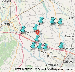 Mappa Via Dell'artigianato9, 36043 Camisano Vicentino VI, Italia (6.47917)
