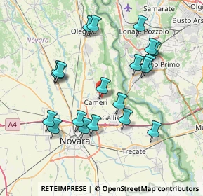 Mappa Via Monviso case sparse, 28062 Cameri NO, Italia (7.484)