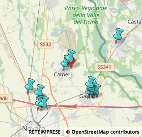Mappa Via Monviso case sparse, 28062 Cameri NO, Italia (3.98909)
