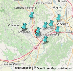 Mappa Corte Capuleti, 36075 Montecchio Maggiore VI, Italia (5.4325)