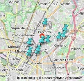 Mappa Via Monte S. Gabriele, 20127 Milano MI, Italia (1.37333)