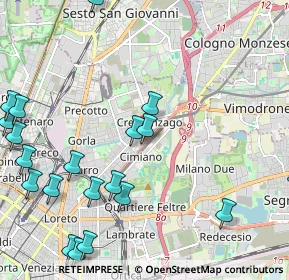 Mappa Via Privata Flumendosa, 20132 Milano MI, Italia (2.86)