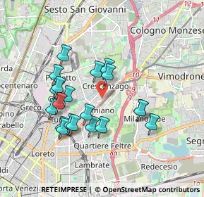 Mappa Via Privata Flumendosa, 20132 Milano MI, Italia (1.6545)