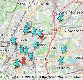 Mappa Via Privata Flumendosa, 20132 Milano MI, Italia (2.21267)
