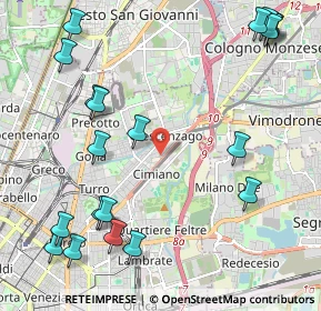 Mappa Via Privata Flumendosa, 20132 Milano MI, Italia (2.787)