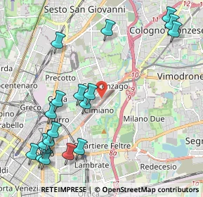 Mappa Via Privata Flumendosa, 20132 Milano MI, Italia (2.63579)