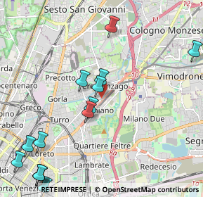 Mappa Via Privata Flumendosa, 20132 Milano MI, Italia (2.818)