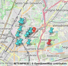 Mappa Via Privata Flumendosa, 20132 Milano MI, Italia (1.63154)