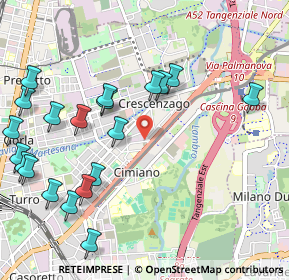 Mappa Via Privata Flumendosa, 20132 Milano MI, Italia (1.2405)