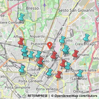 Mappa Via Comune Antico, 20125 Milano MI, Italia (2.25)