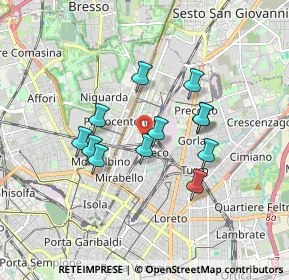 Mappa Via Comune Antico, 20125 Milano MI, Italia (1.435)