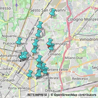 Mappa Via Privata Giovanni Meli, 20127 Milano MI, Italia (2.07167)